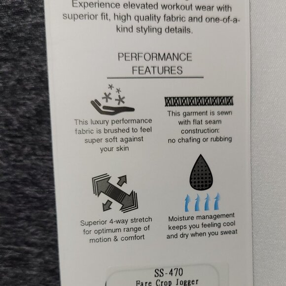 Fare Crop Joggers Black Heather Scoripio SOL Cropped Style Capri - Picture 7 of 7